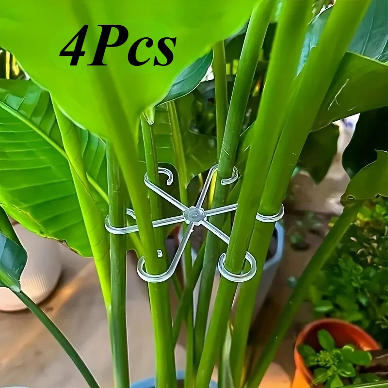 Plant Parenting - 4個セット 植物茎サポートクリップ 園芸用モンステラ固定具 水耕栽培用木の枝固定 ガーデン植物サポートクリップ ﻿