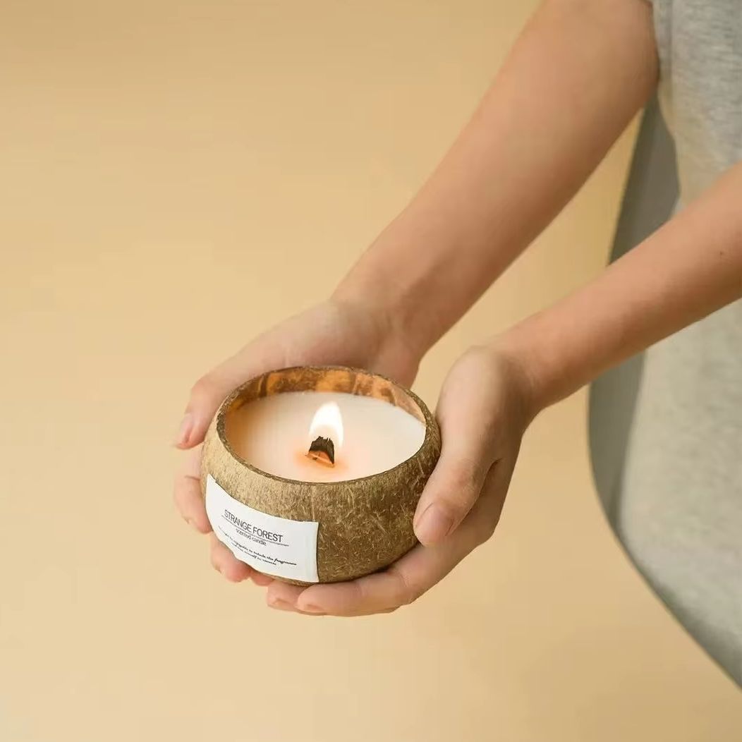 天然ココナッツシェル香りのキャンドル、アロマセラピー植物エッ - Plant Parenting のレビューと価格
