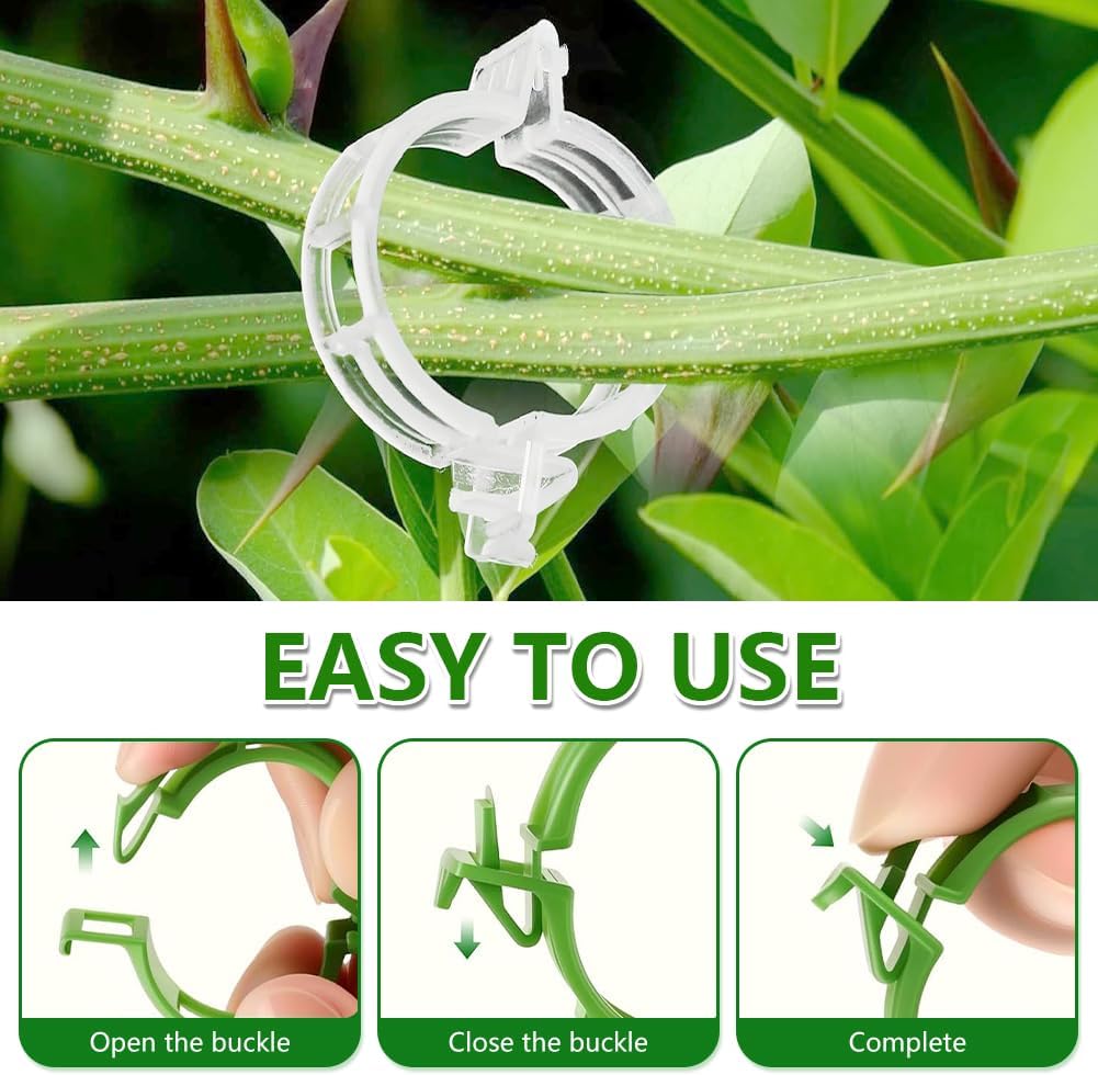 100個入り 植物サポートクリップ 再利用可能なガーデンクリ - Plant Parenting のレビューと価格