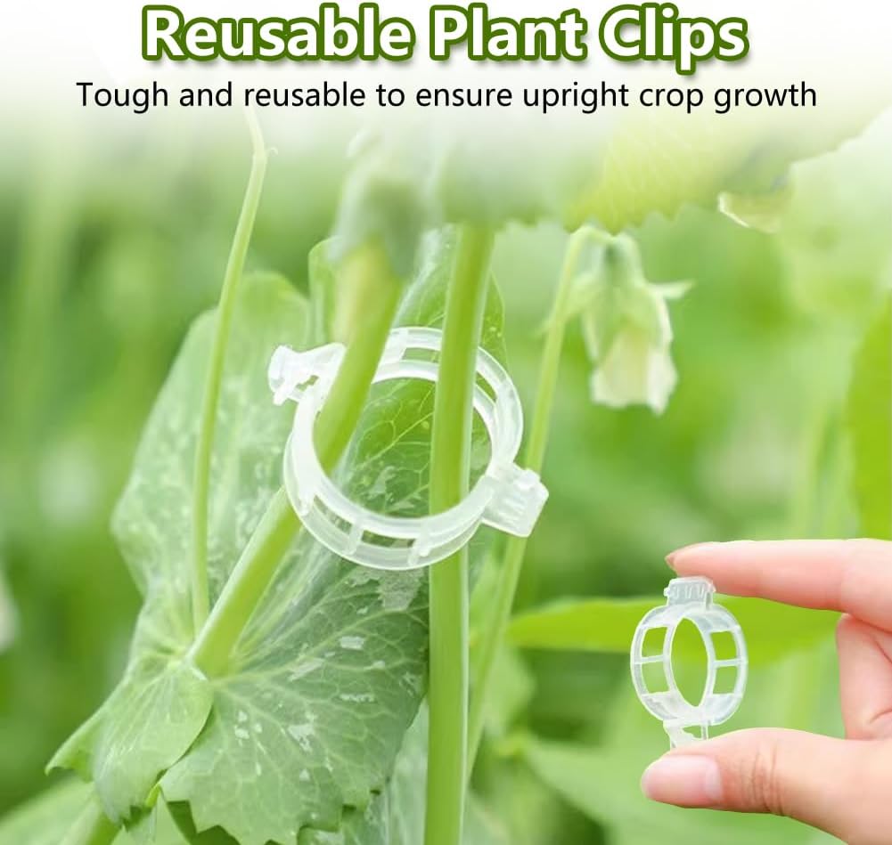 100個入り 植物サポートクリップ 再利用可能なガーデンクリ - Plant Parenting のレビューと価格