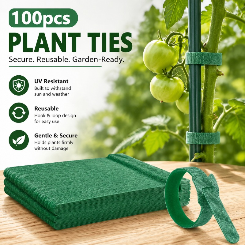 100個入り UV耐性 再利用可能 ナイロン製植物結束バンド - Plant Parenting のレビューと価格